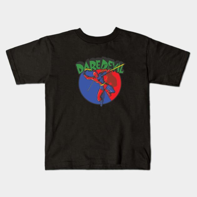 Golden Age Daredevil Kids T-Shirt by Darran "Doc" Hight